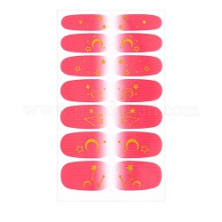 Full Wrap Gradient Nail Polish Stickers, Self-adhesive, for Fingernails Toenails Nail Tips Decoration, Colorful, 10x5.5cm