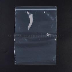 Sacchetti con chiusura a zip in plastica, sacchetti per imballaggio risigillabili, guarnizione superiore, sacchetto autosigillante, rettangolo, bianco, 33x23cm, spessore unilaterale: 3.9 mil (0.1 mm), 100pcs/scatola