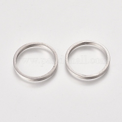 304 Edelstahl verbindet Ringe, Ring, Edelstahl Farbe, 20x1.7 mm, Innendurchmesser: 17 mm