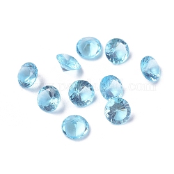 Cabujones transparentes puntiagudos de vidrio, forma de diamante, para manualidades diy fabricación de joyas, luz azul cielo, 4.5x2.5~3mm