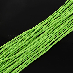 Elastic Cord, with Fibre Outside and Rubber Inside, Lawn Green, 2mm, about 109.36 yards(100m)/bundle