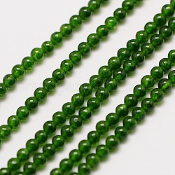 Natur taiwan Jade runde Perlen Stränge, gefärbt, 2.5 mm, Bohrung: 0.8 mm, ca. 150 Stk. / Strang, 15.3 Zoll
