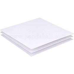 Plaques de moule en pvc, rectangle, fournitures de matériel de modèle de table de sable, blanc, 300x300x3.2mm