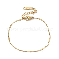 Placage ionique (ip) 304 bracelet chaîne à maillons ovales en acier inoxydable pour femme, véritable 14k plaqué or, 6-1/8 pouce (15.4 cm)