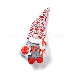 Figurines de gnome de poupée en tissu de la Saint-Valentin, pour la décoration de bureau à la maison, cœur, 335x120x76mm