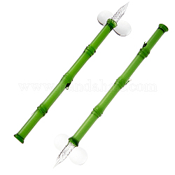 4pcs 4 style stylo trempette en verre, bambou commune, avec porte-stylo en verre trempé, couleur mixte, 35.5 ~ ~ 181x7.8~11.5mm, 2 pièces / style
