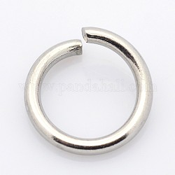 304 Edelstahl offenen Ringe springen, Edelstahl Farbe, 3.5x0.6 mm, 22 Gauge, Innendurchmesser: 2.3 mm
