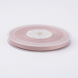 Ruban de satin mat double face, Ruban de satin de polyester, rose brumeuse, (1/4 pouce) 6 mm, 100yards / roll (91.44m / roll)