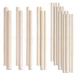 OLYCRAFT 26Pcs Triangle Wood Sticks 5 Sizes Unfinished Wooden Strips Triangle Dowels Strips Wooden Triangle Dowel Rod Natural Wood Triangle Sticks Model Accessories for Wood Craft Supplies