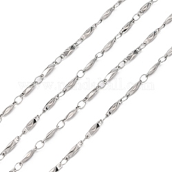 3.28 pie 304 cadenas de eslabones de barra de acero inoxidable, cadenas decorativas, soldada, color acero inoxidable, 2x1.5mm