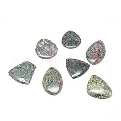 Natürliche dendritische Jaspis-Steinanhänger, Chohua Jaspis, Mischform, 45~59x35~44x4.5~7.5 mm, Bohrung: 2 mm