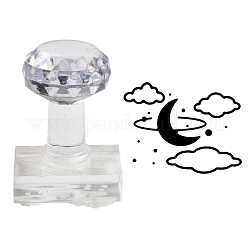 Tampons de savon en acrylique transparent avec poignée, fournitures de moules à savon bricolage, nuage, 35.5x27.8mm