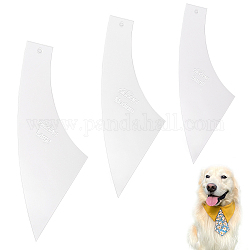 CHGCRAFT 3 PCS Oval Dog Bandanas Sewing Templates Acrylic Quilting Templates Creative Quilting Cutting Template DIY Craft Sewing Rulers for Small Medium Large Dogs Cats