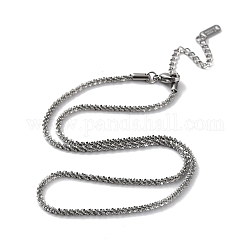 304 ожерелье-цепочка из нержавеющей стали с шипами, цвет нержавеющей стали, 16.06 дюйм (40.8 см)
