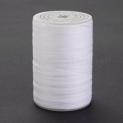 ラウンドワックスポリエステル糸ストリング  マイクロマクラメコード  ツイストコード  革縫い用  ホワイト  0.3~0.4mm  約174.98ヤード（160m）/ロール