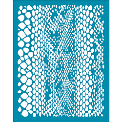 Olycraft 4x5 pollice stencil di argilla modello di pelle di serpente non adesivo stencil serigrafia stencil modello animale riutilizzabile maglia trasferimento per argilla polimerica orecchini creazione di gioielli