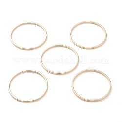 Brass Linking Rings, Long-Lasting Plated, Round Ring, Real 24K Gold Plated & Stainless Steel Color, 25x1mm, Inner Diameter: 23mm