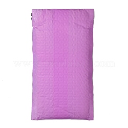 Bolsas de paquete de película mate, anuncio publicitario burbuja, sobres acolchados, Rectángulo, violeta, 22.2x12.4x0.2 cm