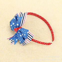 Bowknot Tuch Haarbänder, Haarschmuck zum Thema Unabhängigkeitstag am 4. Juli für Mädchen, königsblau, 90 mm