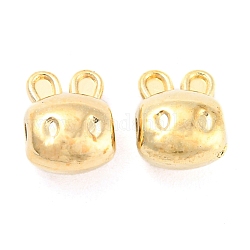 Ccb perline di plastica, coniglio, oro, 8x6x5mm, Foro: 1.4 mm