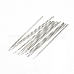 鉄のキャンバスレザー縫い針  プラチナ  40x0.76mm  穴：0.5x1.5mm