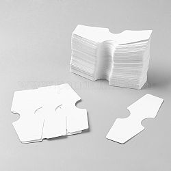 Tarjeta de la exhibición de papel, blanco, utilizado para el collar, pulsera y colgante de móvil, aproximamente 12.2 cm de largo, 45 mm de ancho