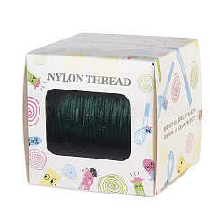 Nylon Thread, Rattail Satin Cord, Sea Green, 1.0mm, about 76.55 yards(70m)/roll