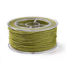 Makramee-Baumwollkordel, geflochtenes Seil, mit Kunststoffspule, zum Aufhängen an der Wand, Kunsthandwerk, Geschenkpapier, gelb-grün, 1.5 mm, ca. 21.87 Yard (20m)/Rolle