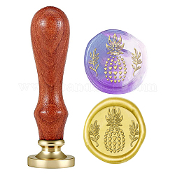 CRASPIRE Wax Seal Stamp Fruit, Vintage Wax Sealing Stamps Pineapple Stamp Removable Brass Head 25mm for Envelopes Invitations Embellishment Bottle Decoration Gift Packing