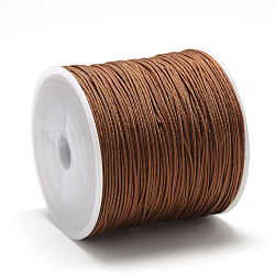 Hilo de nylon, cuerda de anudar chino, tierra de siena, 1mm, alrededor de 284.33 yarda (260 m) / rollo