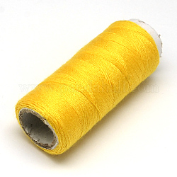 402 cordons de fils à coudre en polyester pour tissus ou bricolage, or, 0.1mm, environ 120 m / bibone , 10 rouleaux / sac