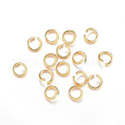 304 Stainless Steel Open Jump Rings, Metal Connectors for DIY Jewelry Crafting and Keychain Accessories, Real 18k Gold Plated, 20 Gauge, 5x0.8mm