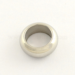 201 Stainless Steel Beads, Stainless Steel Color, 12x5mm, Hole: 6mm