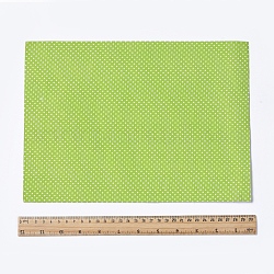 Patrón de lunares impreso hojas de tela de poliéster a4, tela autoadhesiva, para accesorios de ropa, amarillo verdoso, 30x21.5x0.03 cm