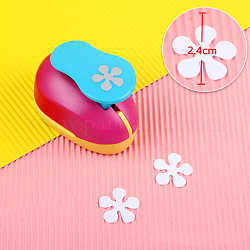 Plastic Paper Craft Hole Punches, Paper Puncher for DIY Paper Cutter Crafts & Scrapbooking, Random Color, Flower Pattern, 70x40x60mm
