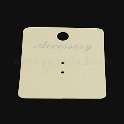 Прямоугольник формы картон дисплей карты, бежевые, 60x50x0.5 мм