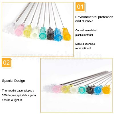 Multicolor Dispensing Needles and Tip Syringe Needles, For