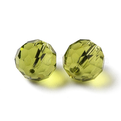 Czech Round Glass Imitation Pearls Light Green Olivine Pearl color