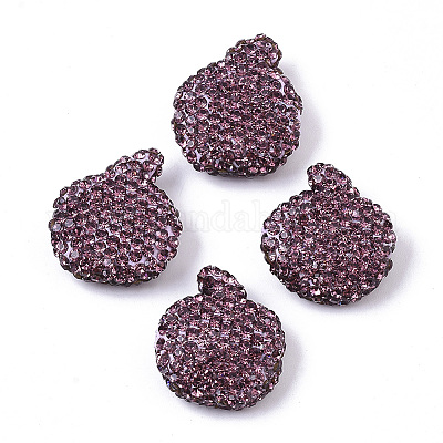 Handgemachte Fimo-Perlen Strass&nbsp;RB-T017-07D-1