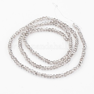 Chapelets de perles en verre électroplaqué&nbsp;EGLA-G014-2mm-PL-B01-1