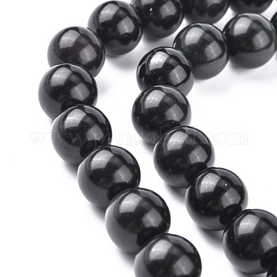 Natürlichen Obsidian Perlen Stränge&nbsp;G-G099-14mm-24-1