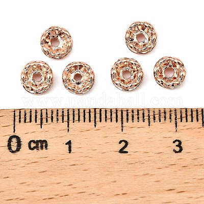 Messing Strass Zwischen perlen&nbsp;RB-A014-L6mm-01RG-NF-1