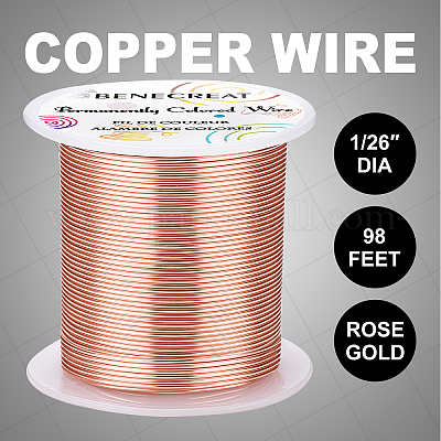Round Copper Wire for Wire Wrapped Jewelry Making Red Copper 18 Gauge 1mm  about 98.42 Feet(30m)