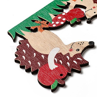 Grands pendentifs en bois imprimé simple face&nbsp;WOOD-I010-12B-1