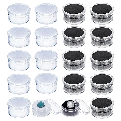 Wholesale CHGCRAFT 20Pcs 2 Colors Mini Round Stone Box Small Loose Diamond  Gemstone Display Case Plastic Containers Holder with Clear Top Lids and  Sponge 