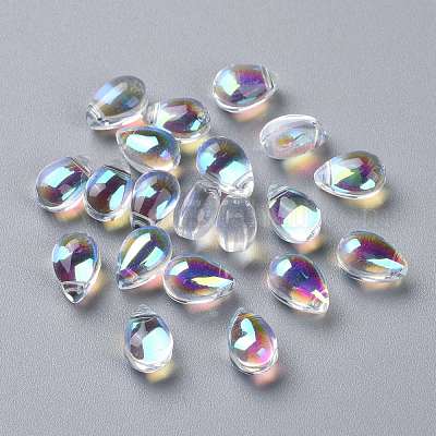 Perle di vetro trasparente&nbsp;X-GGLA-M004-05A-1