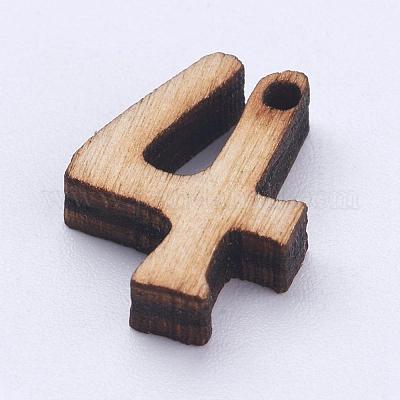 Ciondoli di legno non tinto&nbsp;WOOD-L003-17-1