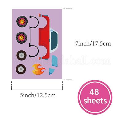 Shop CREATCABIN 48 Sheets 8 Styles Monster Truck Make Your Own Stickers  Cartoon Make A Face Car Sticker Self Adhesive Decals for Monster  Truck-Themed Birthday Party Decorations Favors Supplies for Jewelry Making 