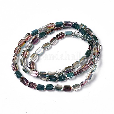 Chapelets de perles en verre électroplaqué&nbsp;EGLA-L042-HR01-1