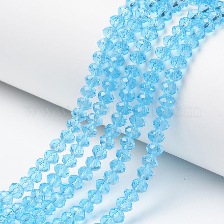 Chapelets de perles en verre EGLA-A034-T1mm-D08-1